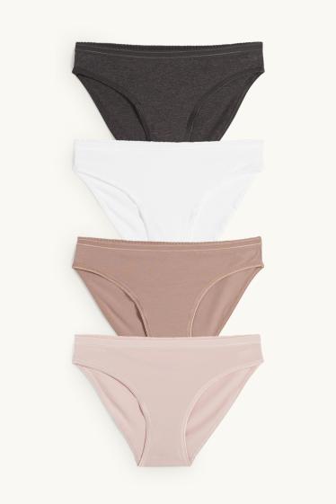 Mujer - Pack de 4 - braguitas - rosa