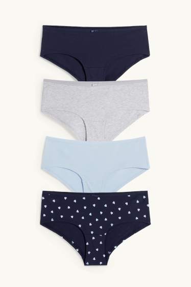 Damen - Multipack 4er - Hipster - dunkelblau