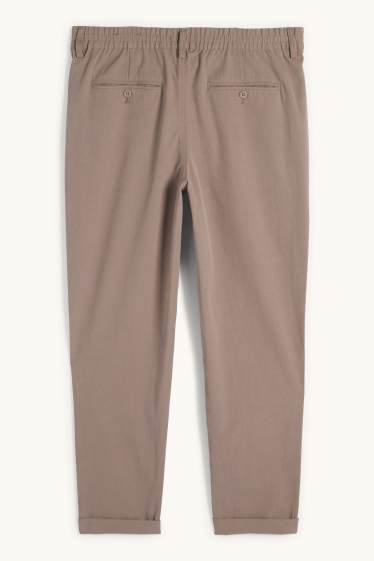 Hommes - Chino - regular fit - gris foncé