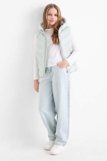 Copii - Fete - Balloon jeans - denim-albastru deschis