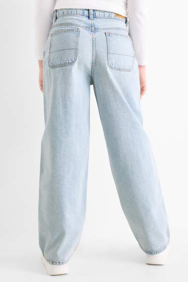 Copii - Fete - Balloon jeans - denim-albastru deschis