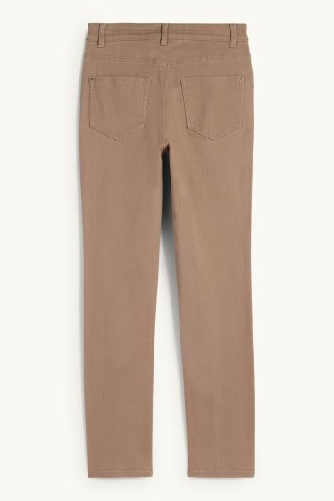 Dona - Pantalons de tela - high waist - slim fit - beix