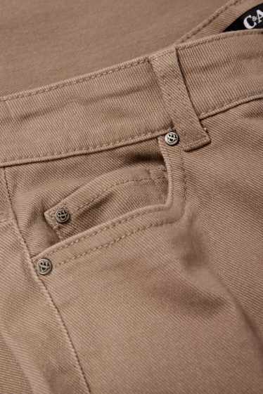 Dona - Pantalons de tela - high waist - slim fit - beix