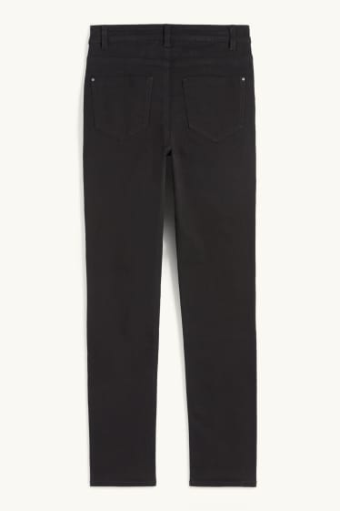 Damen - Stoffhose - High Waist - Slim Fit - schwarz