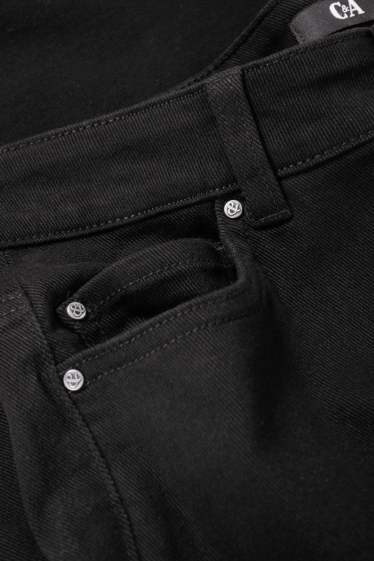 Damen - Stoffhose - High Waist - Slim Fit - schwarz