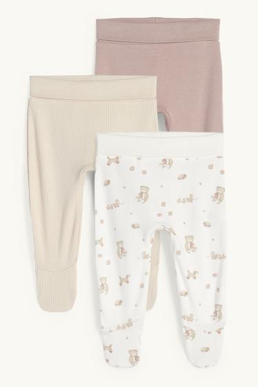 Baby Mädchen - Multipack 3er - Spielzeug - Erstlingshose - beige