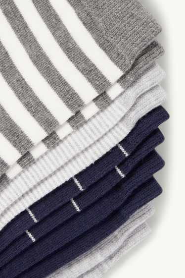 Damen - Multipack 5er - Socken - gemustert - grau