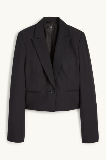 Femmes - Blazer court - cintré - noir
