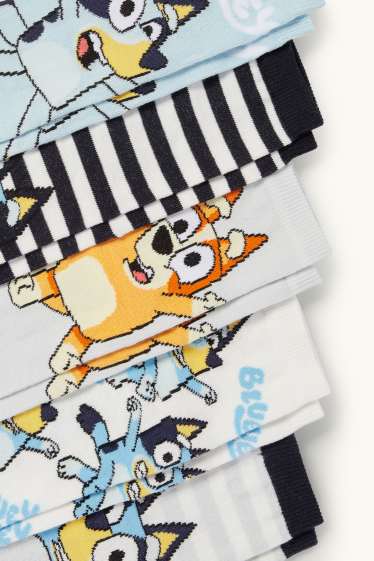 Kinder Buben - Multipack 5er - Bluey - Socken mit Motiv - hellblau