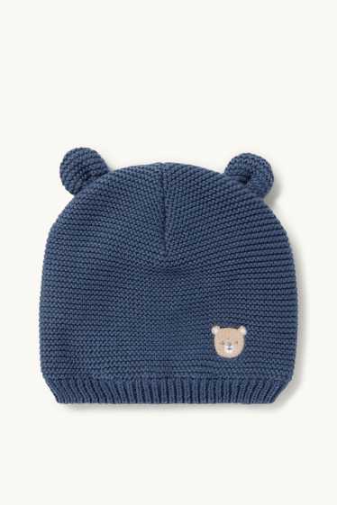 Baby Jungen - Bärchen - Baby-Beanie - dunkelblau