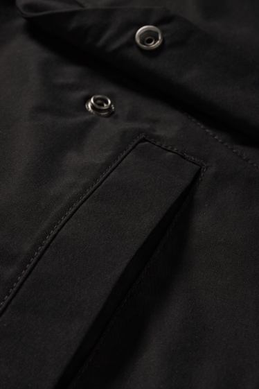 Herren - Regenjacke mit Kapuze - wasserdicht - schwarz