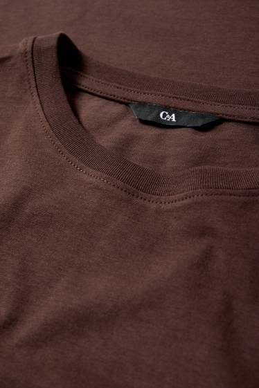Uomo - T-shirt - regular fit - marrone scuro