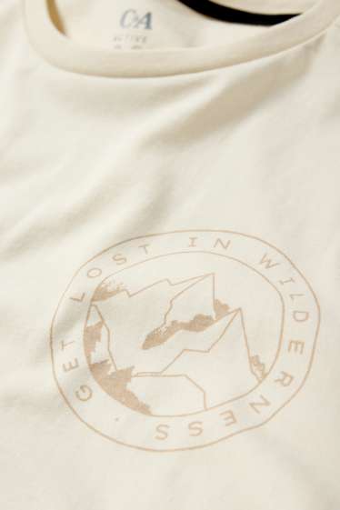 Heren - Sportshirt - regular fit - licht beige