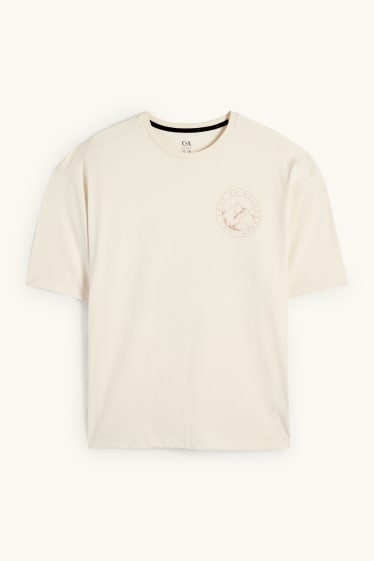 Heren - Sportshirt - regular fit - licht beige