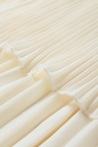 Kinderen: meisjes - Plissé-jumpsuit - crème wit