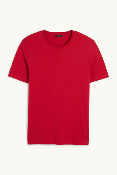 Hommes - T-shirt - regular fit - rouge