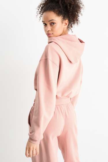 Damen - Crop Hoodie - rosa