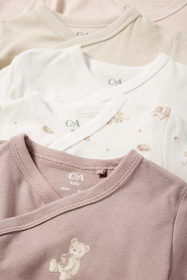 Bébés filles - Lot de 5 - jouet - bodys croisés pour bébé - blanc