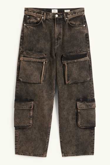Herren - Cargo Jeans - jeansbraun