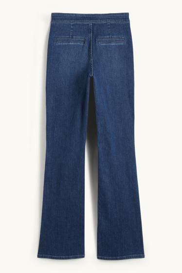 Dames - Bootcut jeans - mid waist - jeansblauw