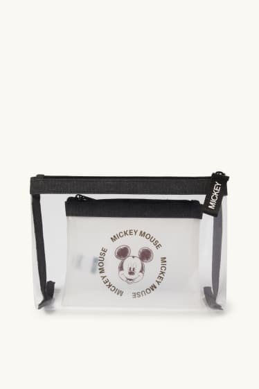 Women - Mickey Mouse - set - make-up bag - 2 piece - black