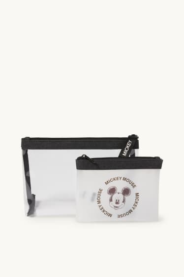 Women - Mickey Mouse - set - make-up bag - 2 piece - black