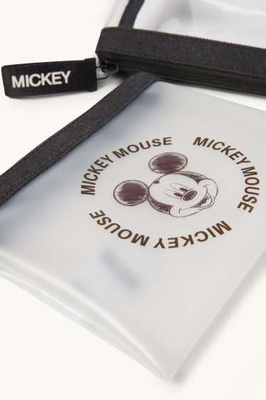 Women - Mickey Mouse - set - make-up bag - 2 piece - black