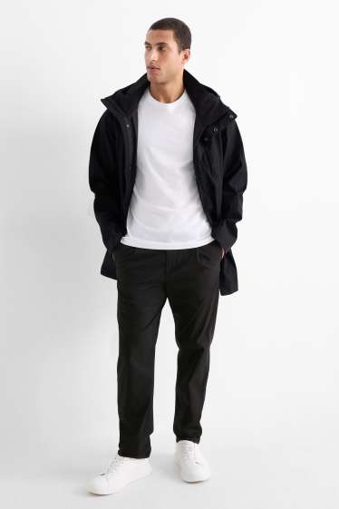 Pánské - Kalhoty chino - tapered fit - černá