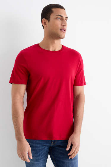 Hommes - T-shirt - regular fit - rouge