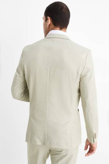 Hommes - Veste de costume - slim fit - texturé - beige chiné