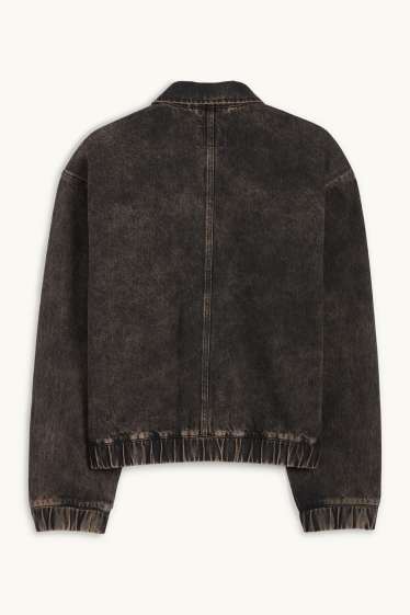 Uomo - Giacca di jeans oversize - jeans marrone