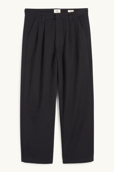 Heren - Chino - relaxed fit - zwart