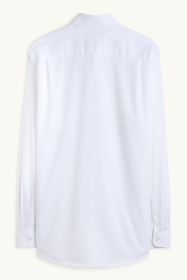 Hommes - Chemise de bureau - regular fit - col kent - facile à repasser - blanc crème