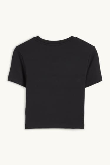 Femmes - T-shirt court - noir