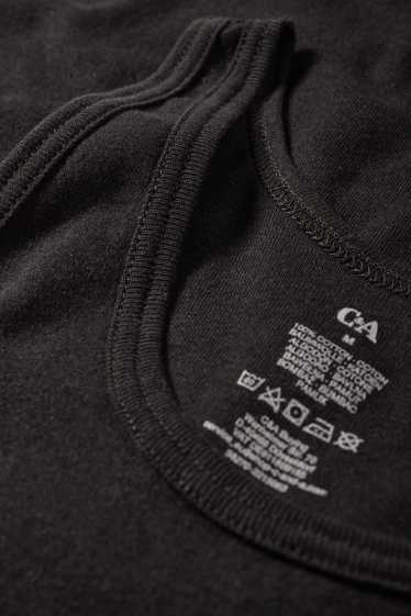 Bărbați - Multipack 3 buc. - maiou - reiat fin - negru