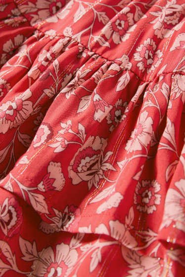 Bambine - Vestito - a fiori - rosso
