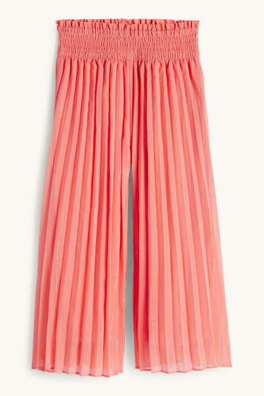 Children Girls - Pleated trousers - pink