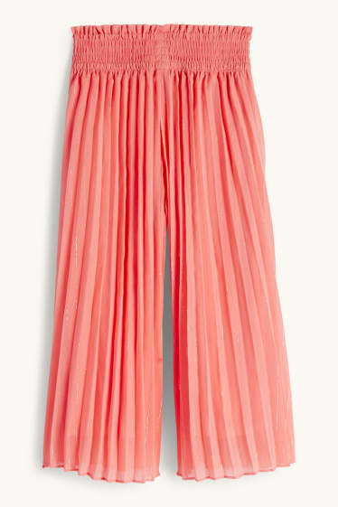 Children Girls - Pleated trousers - pink