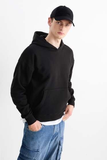 Herren - Oversized-Hoodie - schwarz