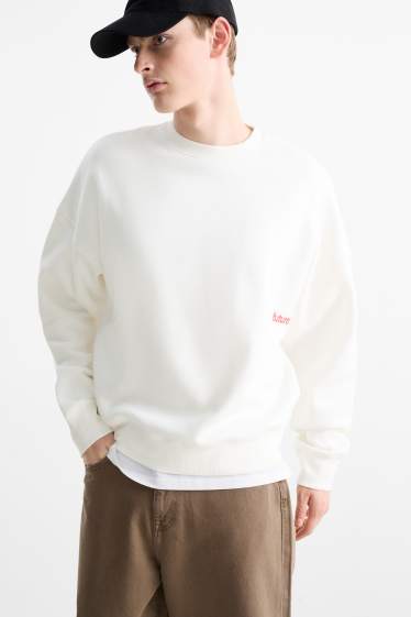 Home - Dessuadora oversized - blanc