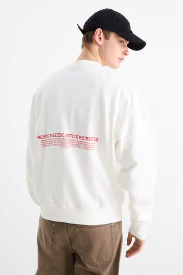 Home - Dessuadora oversized - blanc