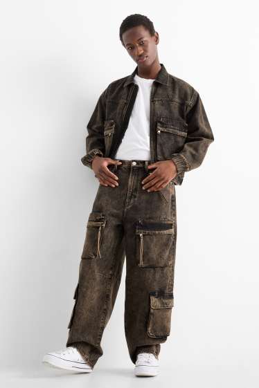 Herren - Cargo Jeans - jeansbraun