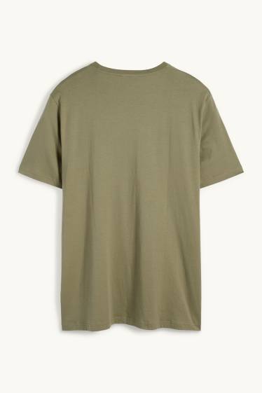 Pánské - Tričko - khaki