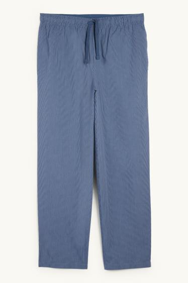 Hommes - Bas de pyjama - à rayures - bleu foncé