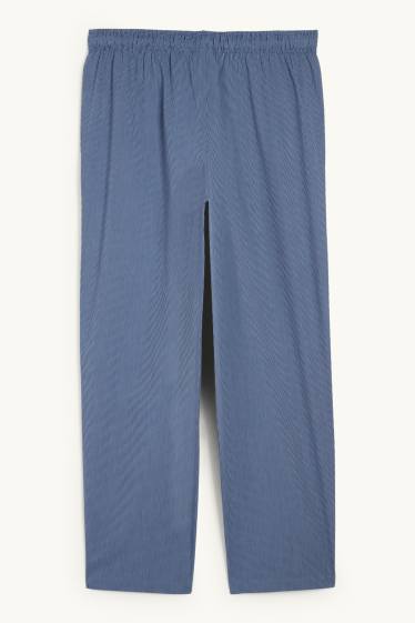 Hommes - Bas de pyjama - à rayures - bleu foncé