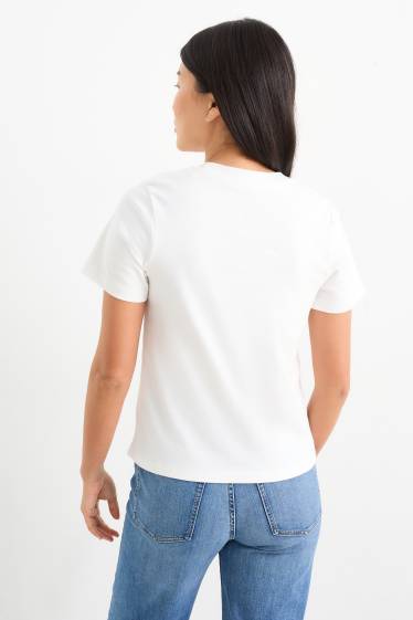 Femmes - T-shirt - slim fit - blanc