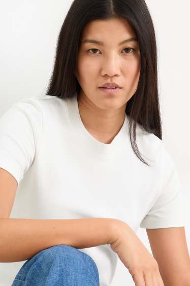 Femmes - T-shirt - slim fit - blanc
