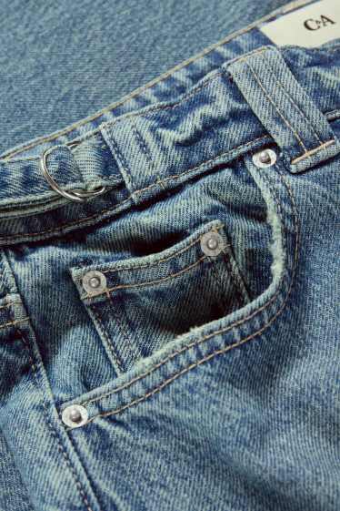 Kobiety - Baggy jeans - średni stan - dżins-niebieski