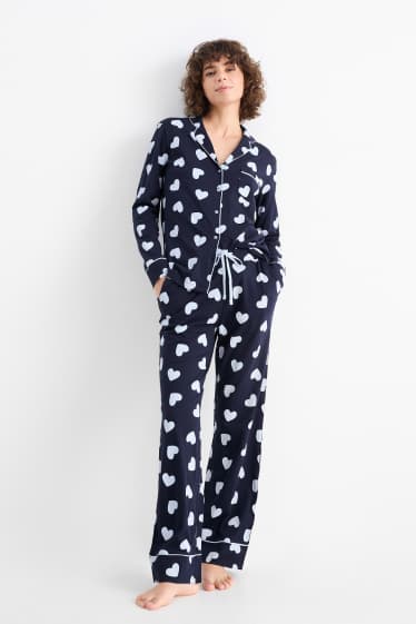Donna - Pigiama - fantasia - blu scuro