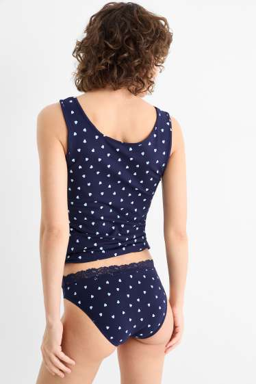 Women - Multipack of 3 - knickers - dark blue